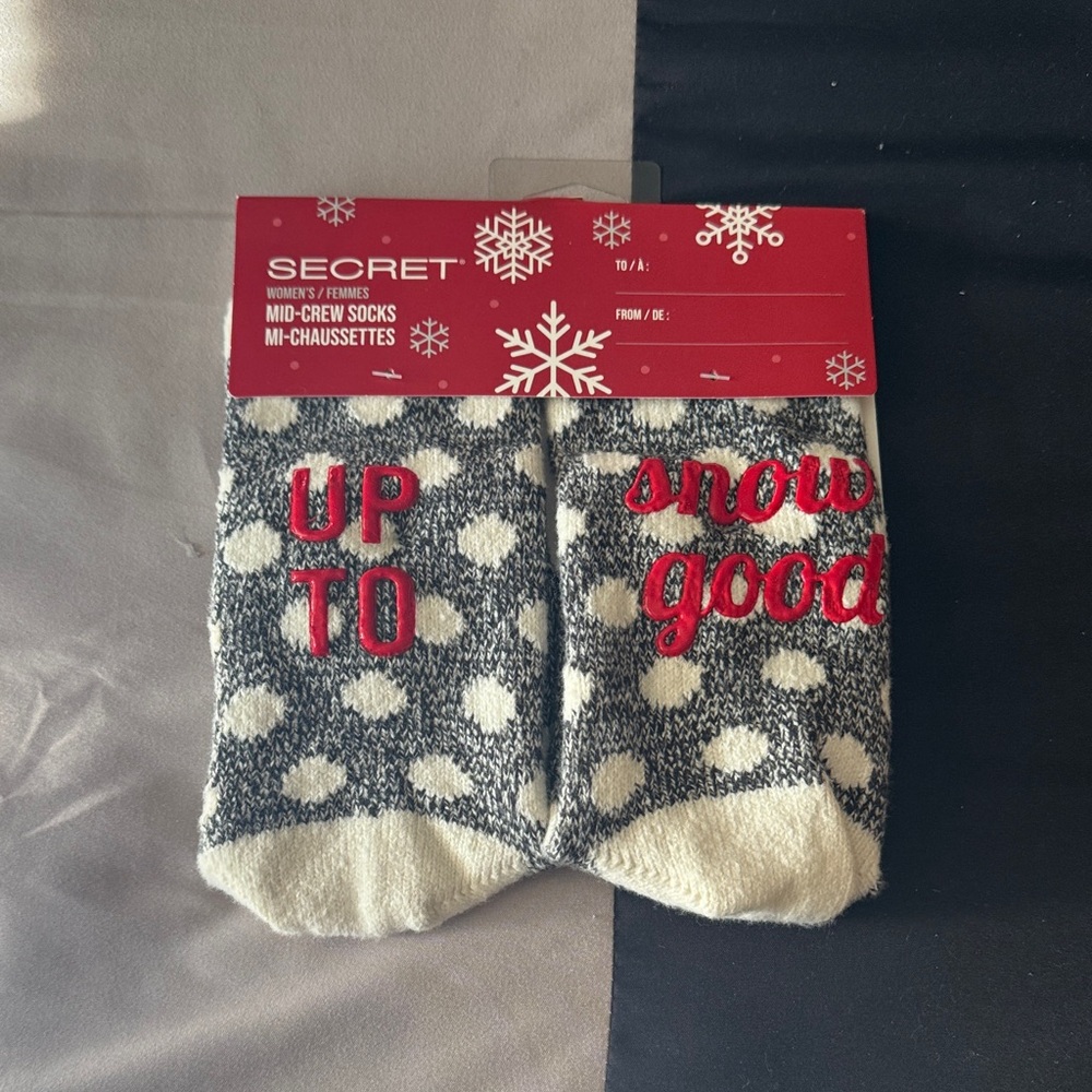 Women's Gray and Cream Polka Dot Socks